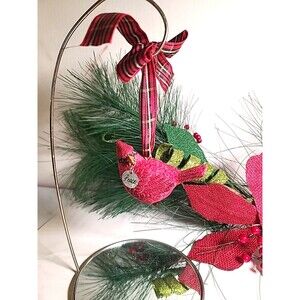 NEW Midwest Gifts Ganz Cardinal Christmas Ornament Bird Peace Ribbon Tie